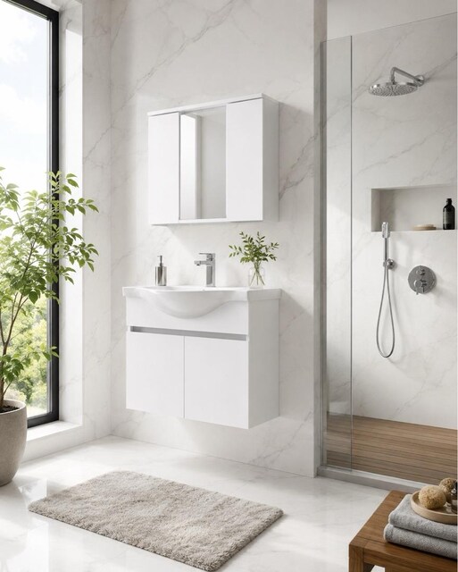 SIFIR BEYAZ BANYO DOLABI