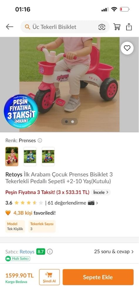 çocuk bisiklet çok az kullanıldı - 2