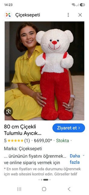 peluş ayıcık