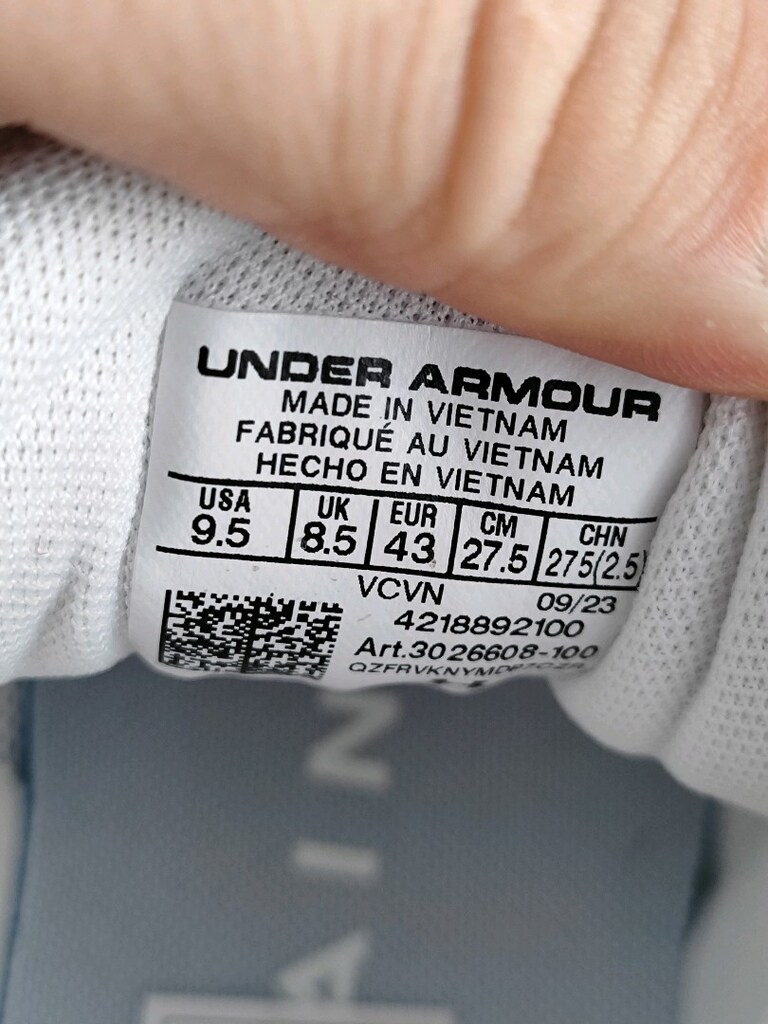 under armour antreman ayakkabısı 43 no beyaz grı sıfır etiketli - 15