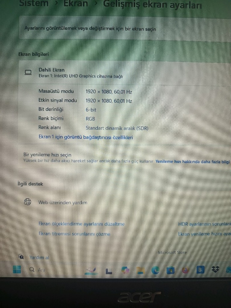 Acer 10.nesil i3 işlemcili 8 GB DDR4 Ram Full HD 256 M2 SSD sıfır gibi - 4