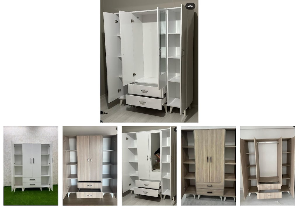 4 kapaklı elbise dolabı opvhundobr - 6