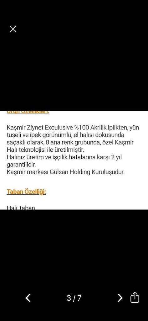 kaşmir marka 4 m2 halı - 3