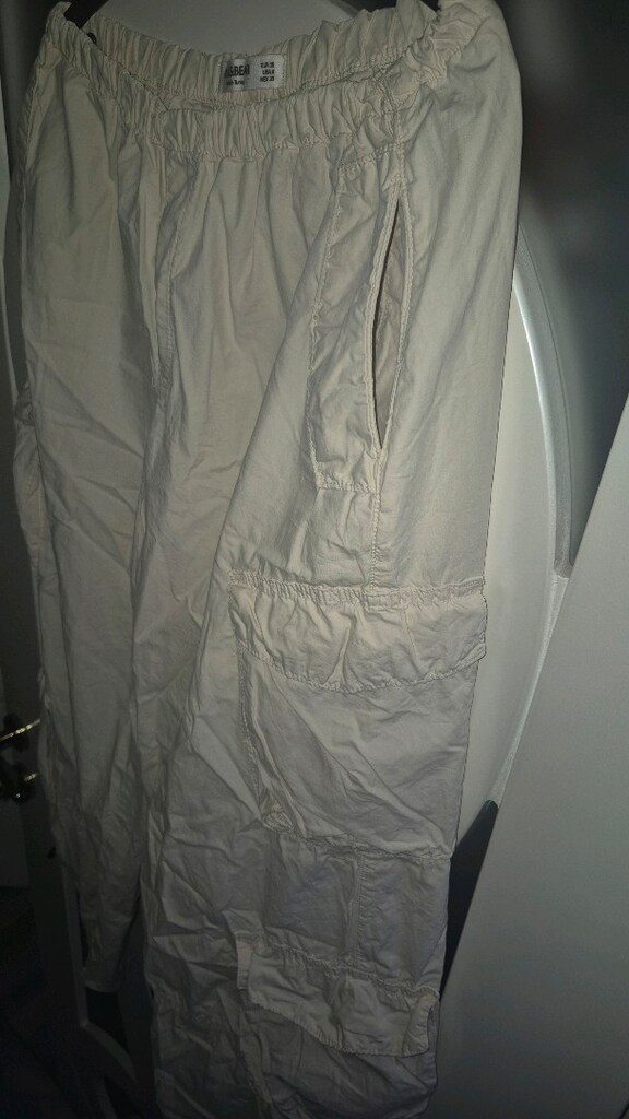 kargo cep paraşüt kumaş lastikli pantolon - 5