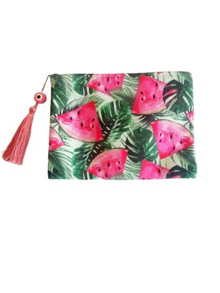 Wishclutch Karpuz Desenli Tropikal Clutch Çanta - 9
