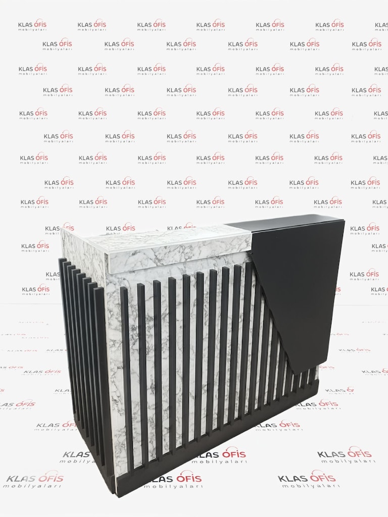 KLAS OFİS ÜSKÜDAR 120x65 MERMER GRİ BANKO SIFIR - 2