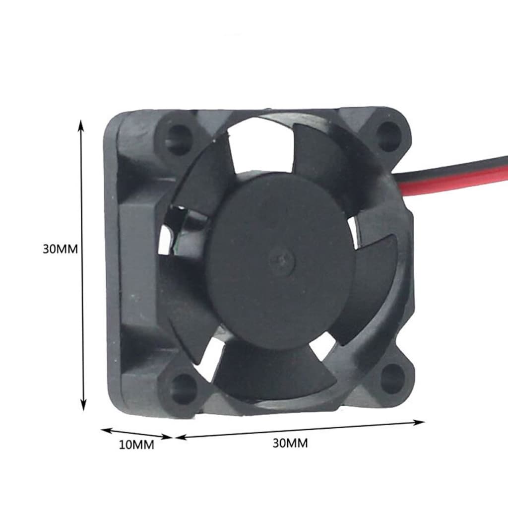 30x30x10mm DC 5V-12V Sessiz Fırçasız Motor 3D Printer Kare FAN - 9