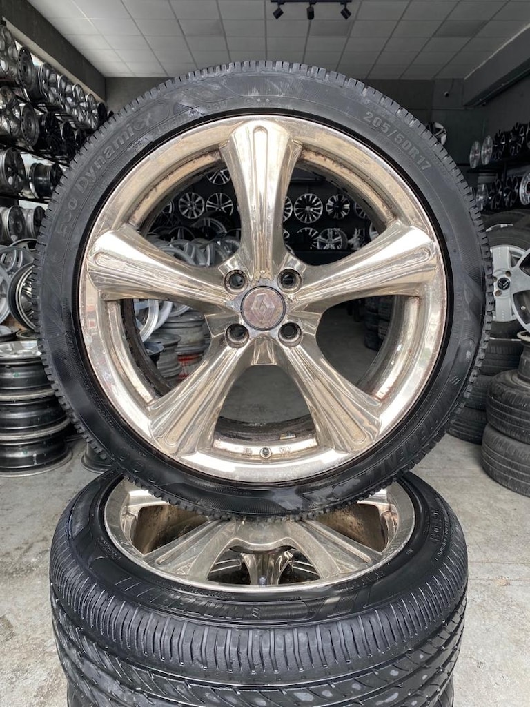 4x100 Krom Jant Lastik (RENO FİAT OPEL TOYATA HONDA HUNDAI) - 4