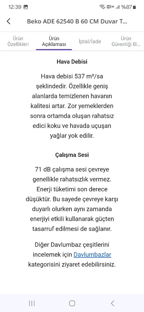 Sıfır Kutusunda Beko Davlumbaz - 7