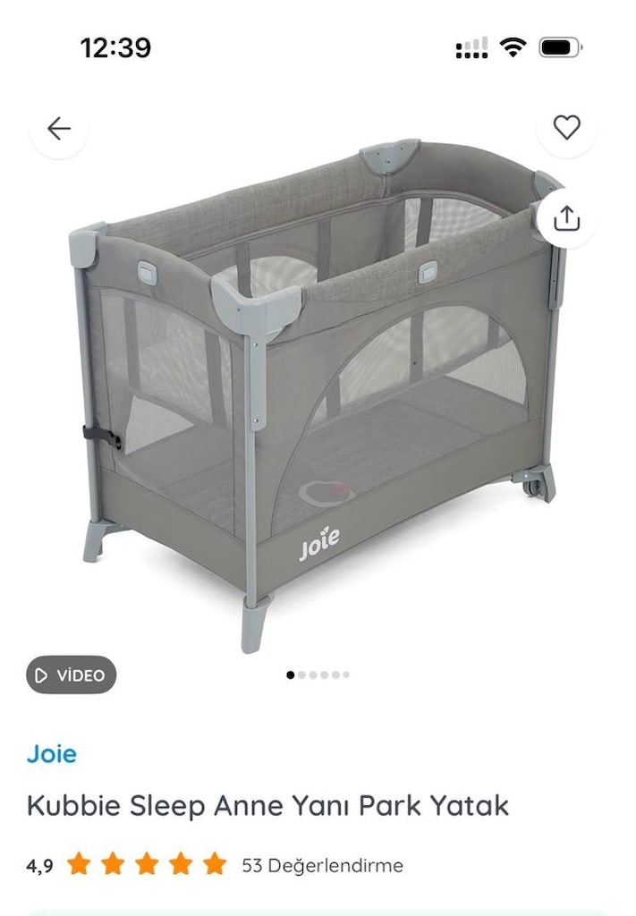 Jolie Kubbie Sleep Anne Yanı Park Yatak (99cm x 59 cm) - 3