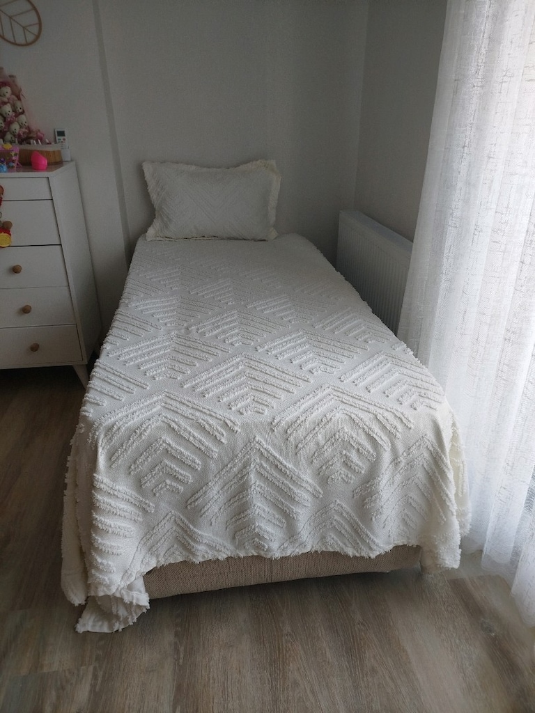 TEK KİŞİLİK BAZA + YATAK DAHİLDİR.(90x190cm) - 2