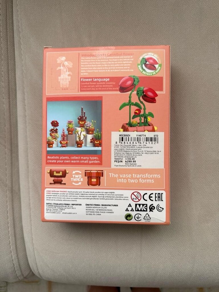 Lego çiçek 147 parça parçaları paketlidir 2 paket vardır - 3