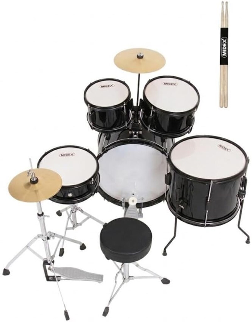 Midex CD500X-BK Akustik Junior Çocuk Baterisi Davul Seti - Siyah Renk - 2