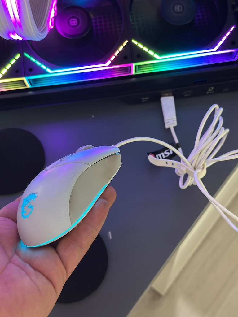 MSI Clutch GM11 Beyaz RGB Optik Kablolu Oyuncu Mouse - 3