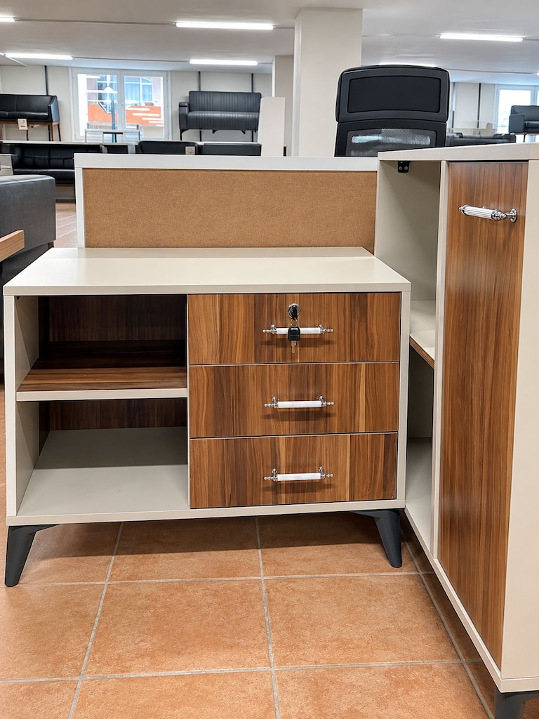 KLAS OFİS ÜSKÜDAR 160x75 cm CEVİZ MÜDÜR MASA TAKIMI SIFIR - 5