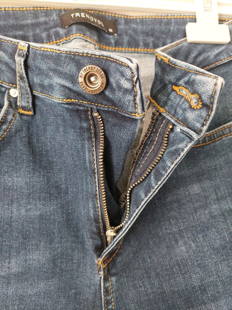 trendyol bayan yırtık detaylı Jean pantolon - 6