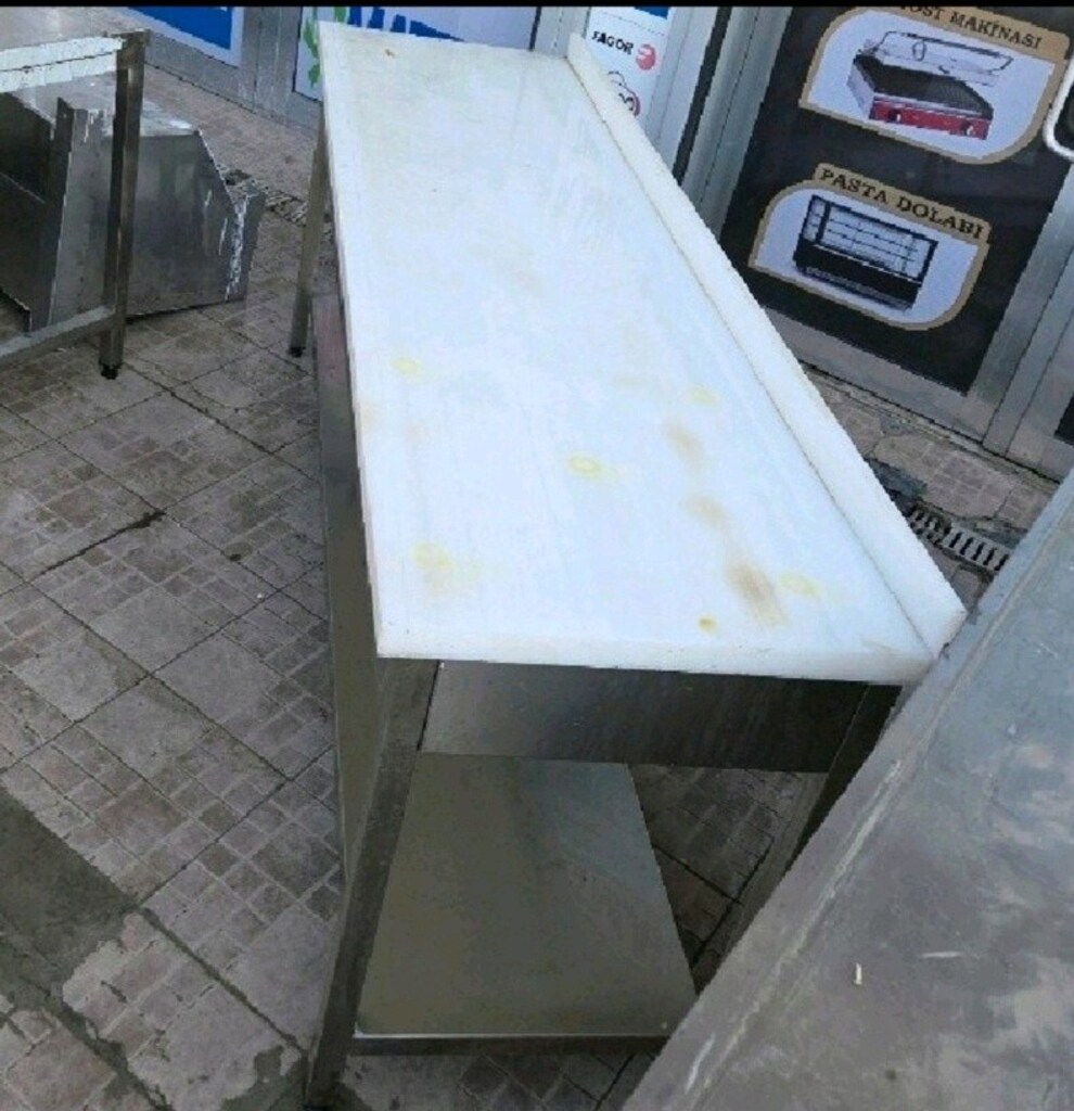 Polyemit Tezgah Et Kesme Tezgahı Çalışma Tezgahı Endüstriyel 2 Metre - 2