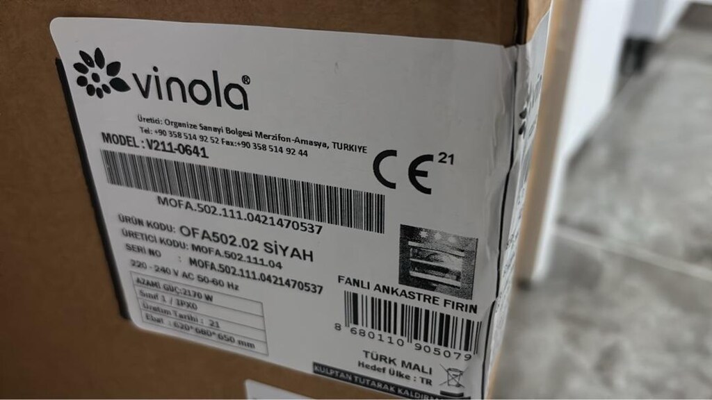 Sıfır Kapalı Kutu Vinola Cam 3’lü Ankastre Set - 7