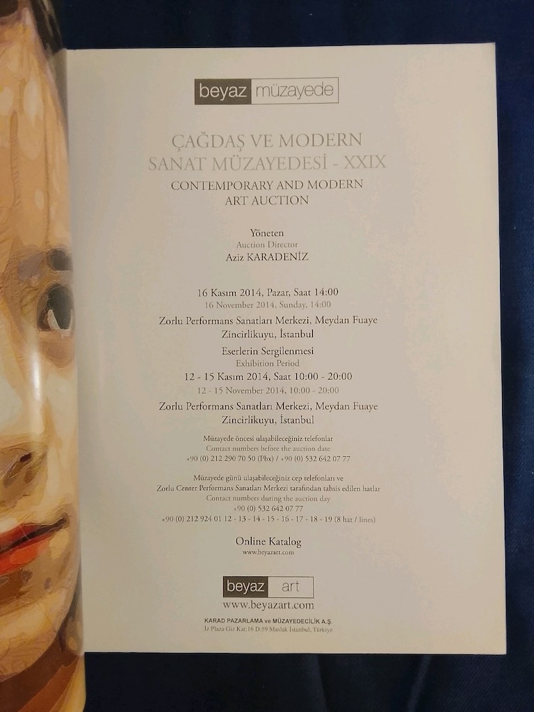 Çağdaş ve modern sanat müzayede kitap. - 2