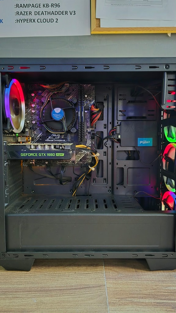 İ3 10100F 500SSD 16DDR4 RAM GTX1660S 6GB 165HZ MONİTÖR PC - 16