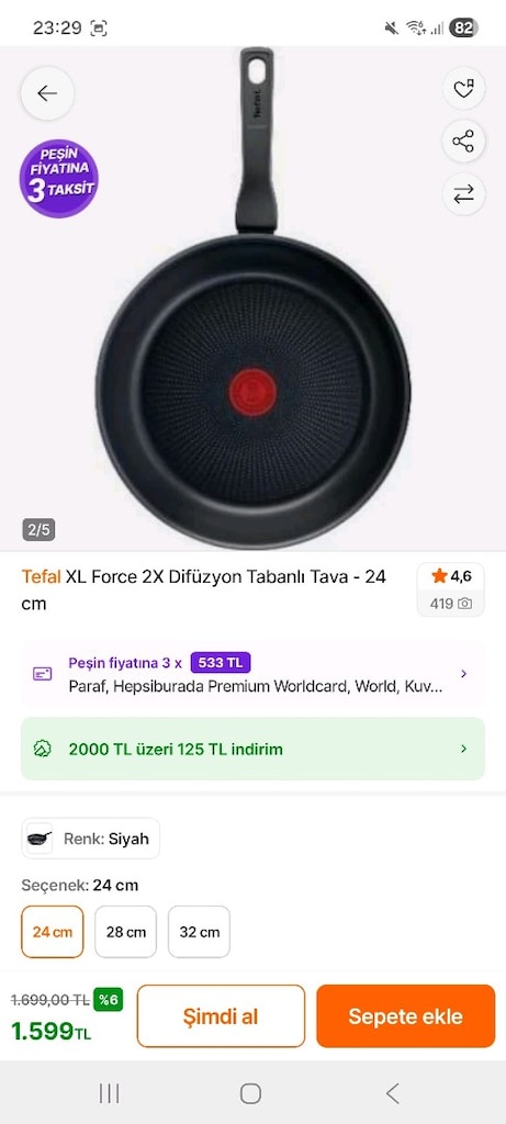 tefal 2x tava 24 cm - 2