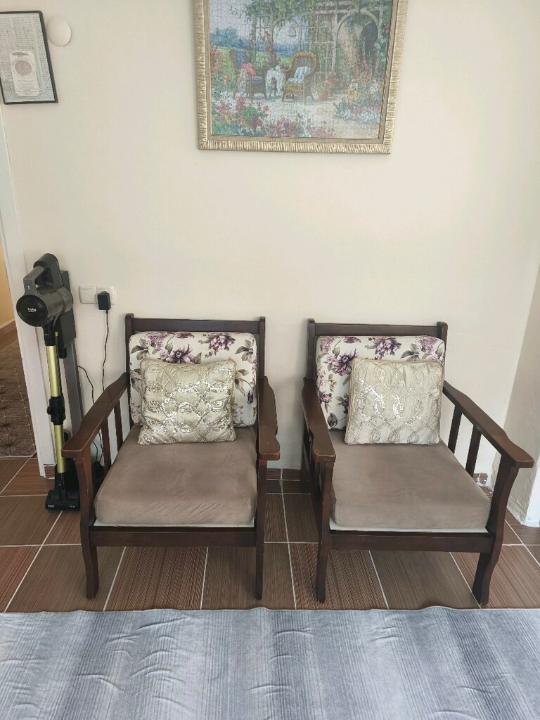 ahşap 2li berjer - 3