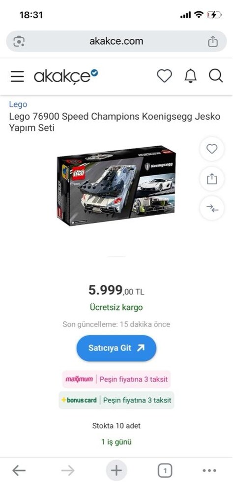 (FIRSAT!)(SPEED CHAMPIONS KOENIGSEGG JESKO HEDİYE!) LEGO TECHNIC BMW - 18
