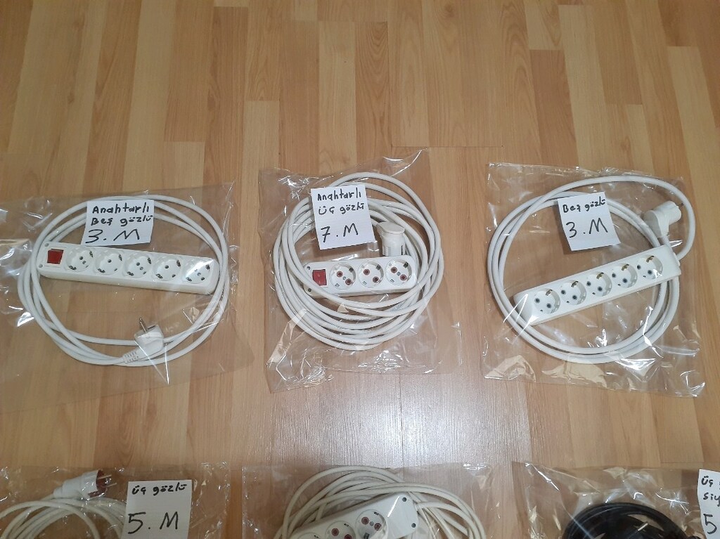 Üçlü uzatma kablolar ve bütün iç meteryaller bakırdır - 3
