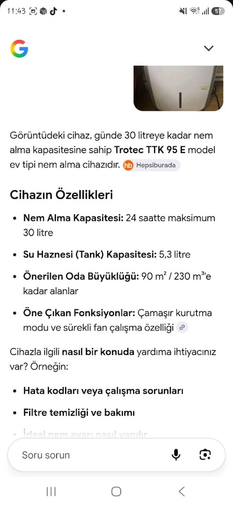 TROTEC Nem alma rutubet giderici hava temizleme cihazı - 4