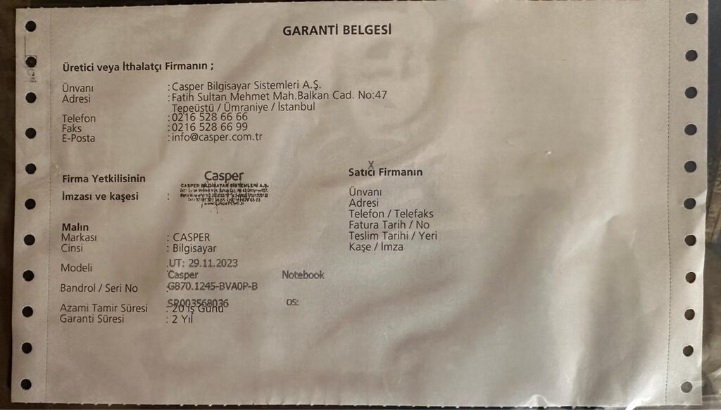 CASPER EXCALİBUR G870.1245 BVA0P-B OYUN BİLGİSAYARI SOĞUTUCU İLE BRB - 6