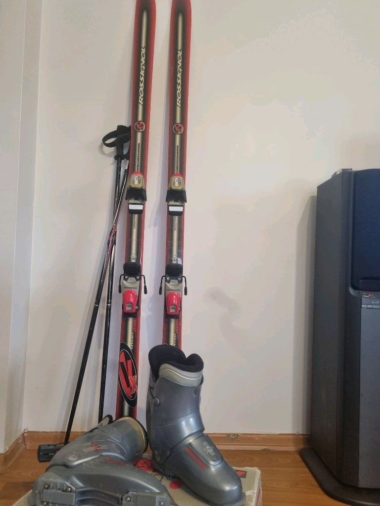Rossignol Ceramic Kevlar Vintage Full Kayak Seti Koleksiyonluk - 11