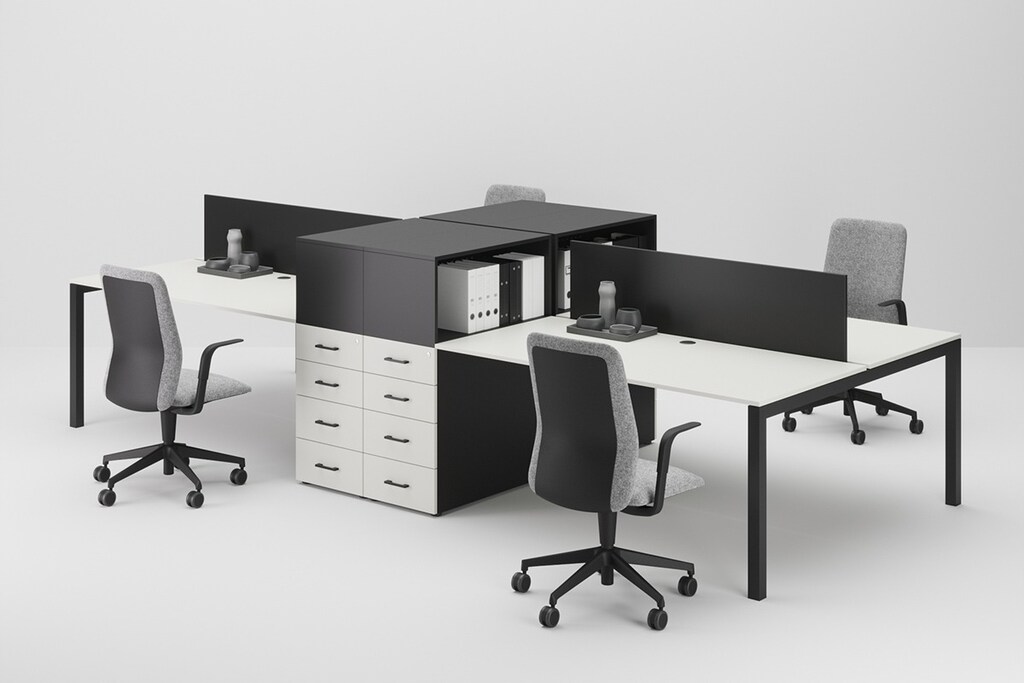4'LÜ ÇAĞRI MERKEZİ MASASI / ETAJERLİ EKİP MASASI / MORE OFİS - 10