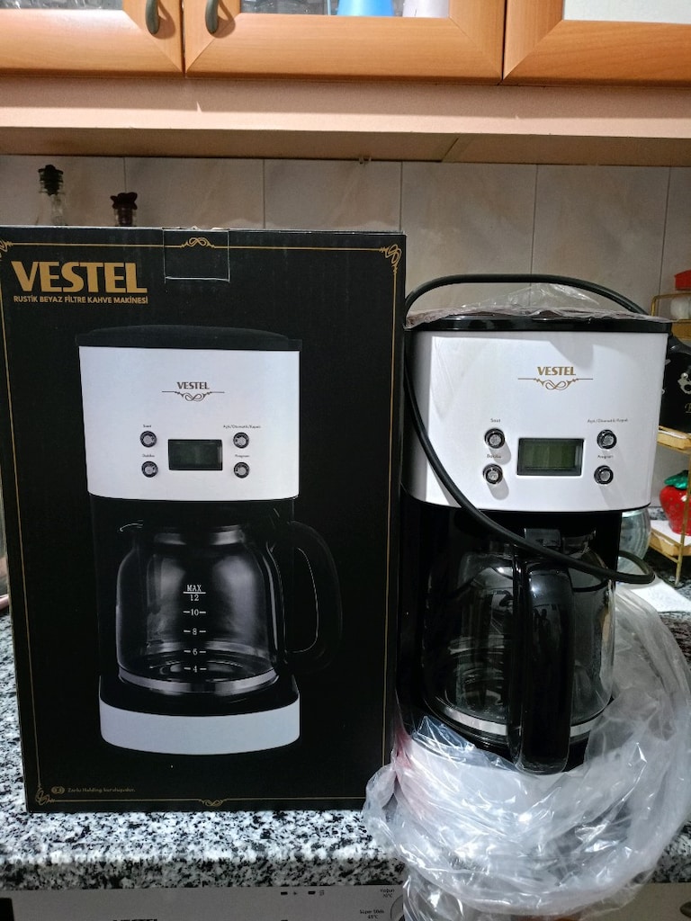 VESTEL RUSTİK BEYAZ FİLTRE KAHVE MAKİNESİ NOT: SIFIR ÜRÜNDÜR - 3