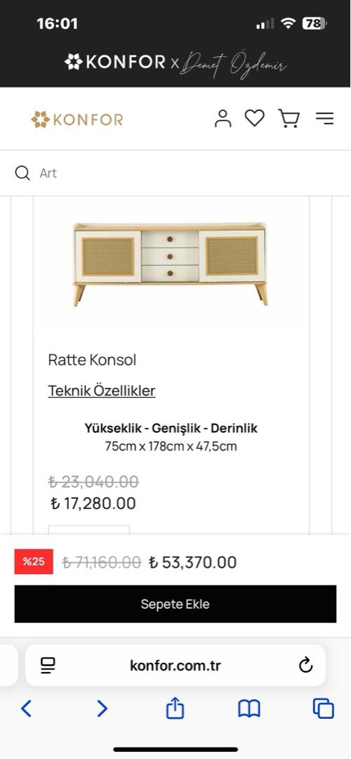 Konfor Mobilya TV Ünitesi / Konsol – Temiz ve Şık - 8