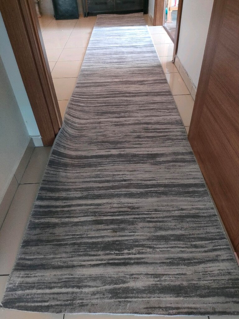Sarar Gri Halı Kaymaz Taban Koridor Mutfak Kesme Yolluk (2 adet, 10m) - 3