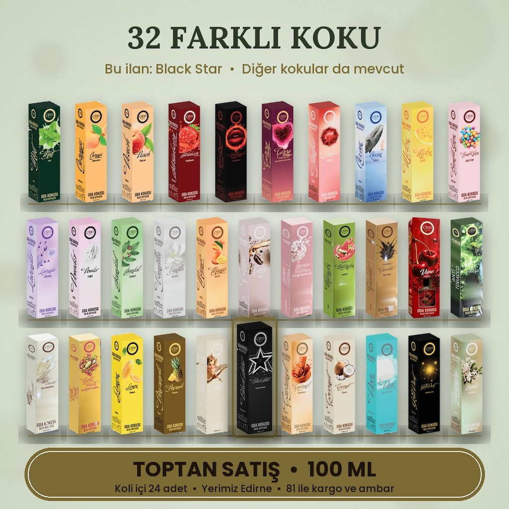 ODA KOKUSU 100ML BLACK STAR ÇİDO MİRİS KOLİ İÇİ 24 ADET - 3