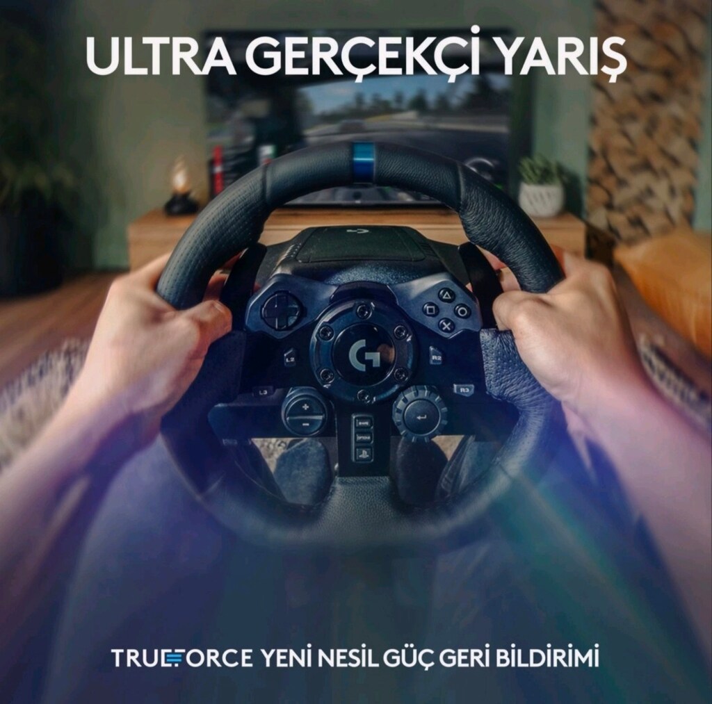 LOGİTECH G923 TAM PROFESYONEL SİMÜLASYON KONSOLU PC, PS5 PRO, PC5, - 3