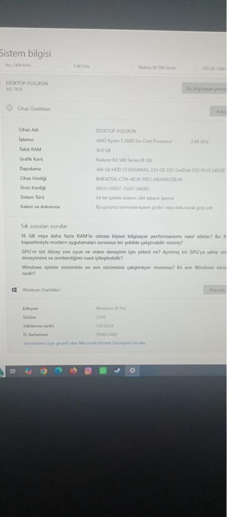 Ryzen 5 2600 | RX 580 8GB | 16GB RAM | LG UltraGear 165 monitörlü - 4