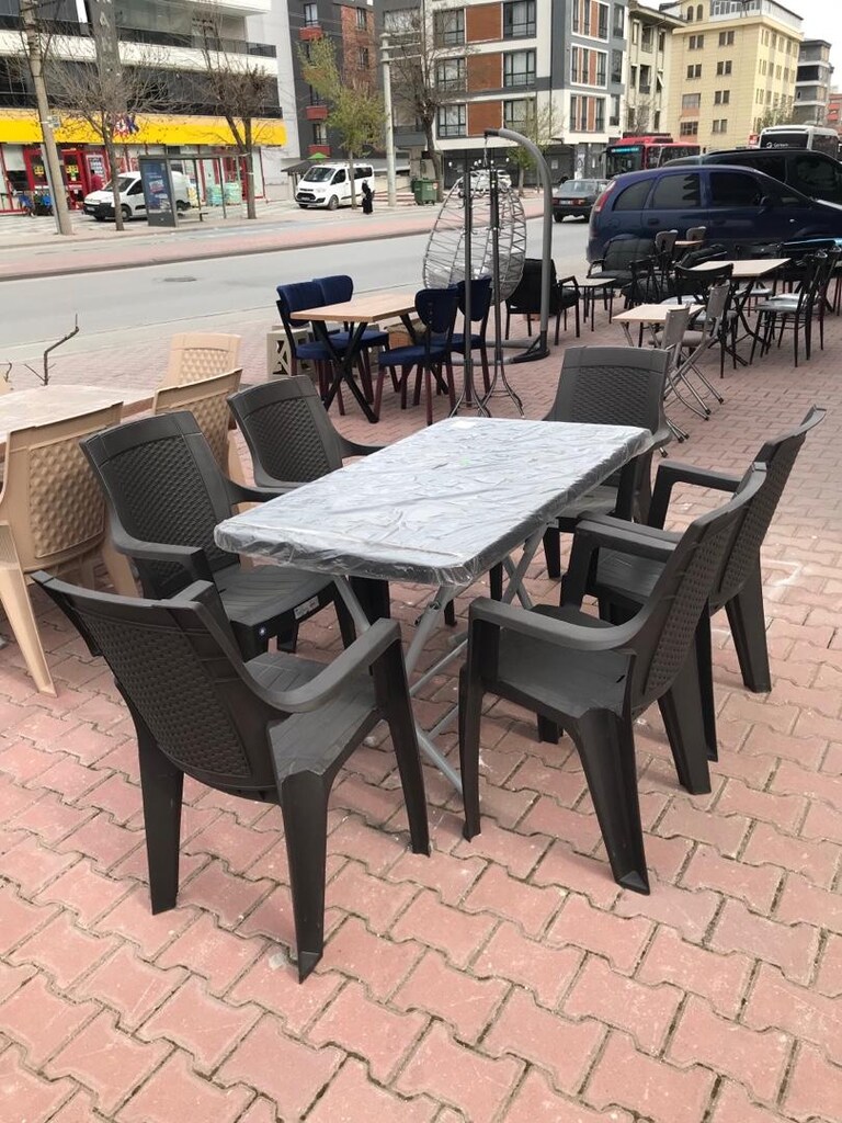plastik masa sandalye takımı sıfır ürün - 2