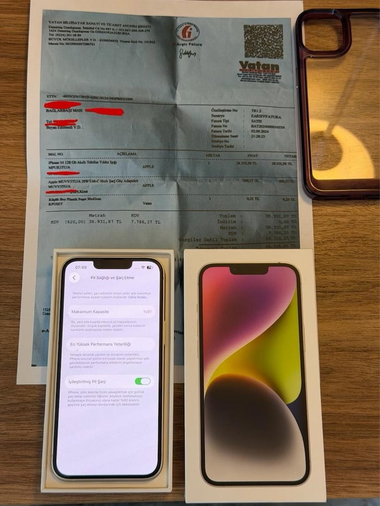iPhone 14 128GB Kutulu Faturalı GARANTİLİ - 4