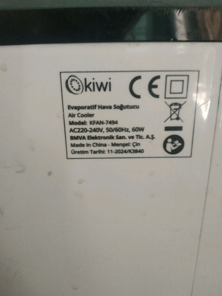 kiwi hava temizleyici nemlendirici sogutucu vantilator - 2