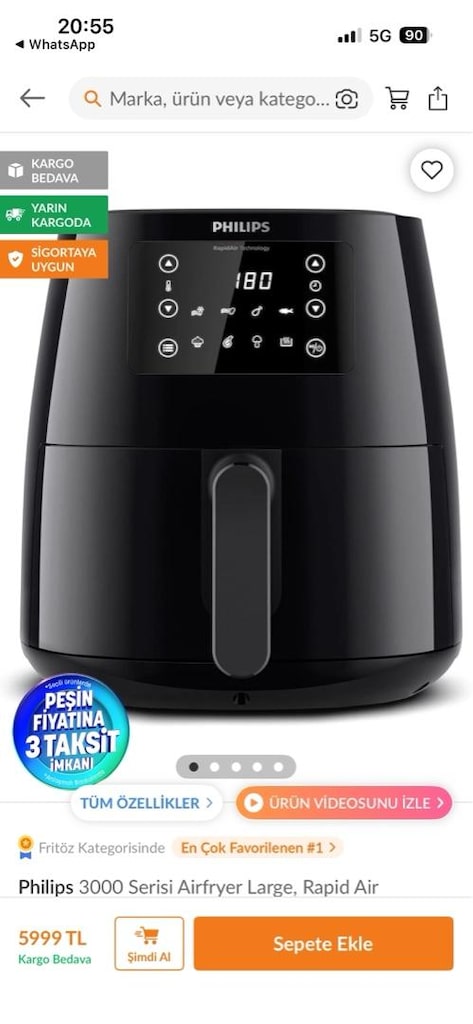 PHİLİPS AİRFRYER 3000 SERİSİ L - 4