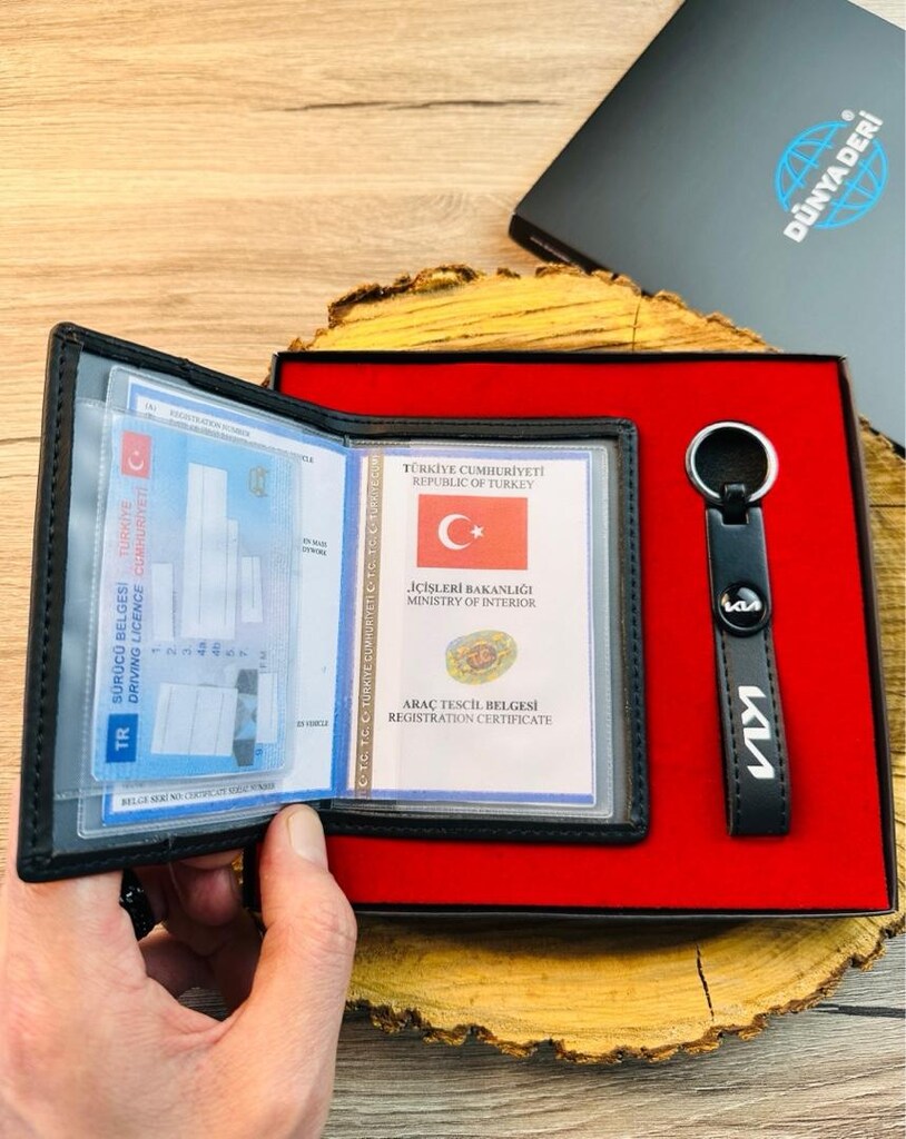 Kia Ruhsat Kabı Cüzdanı ve Anahtarlık - 5