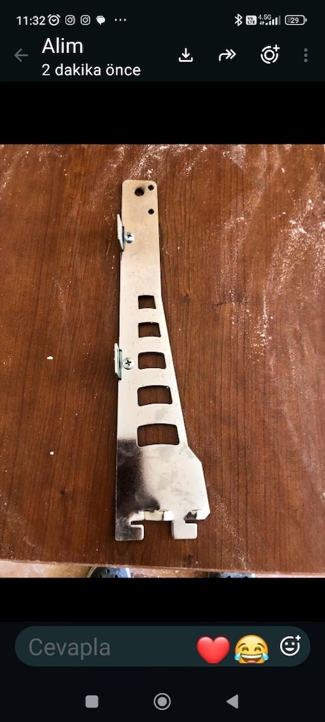 dikme profil 2 metre. 2 adet. 6adet tırnaklı raf destek. 3afet raf - 2