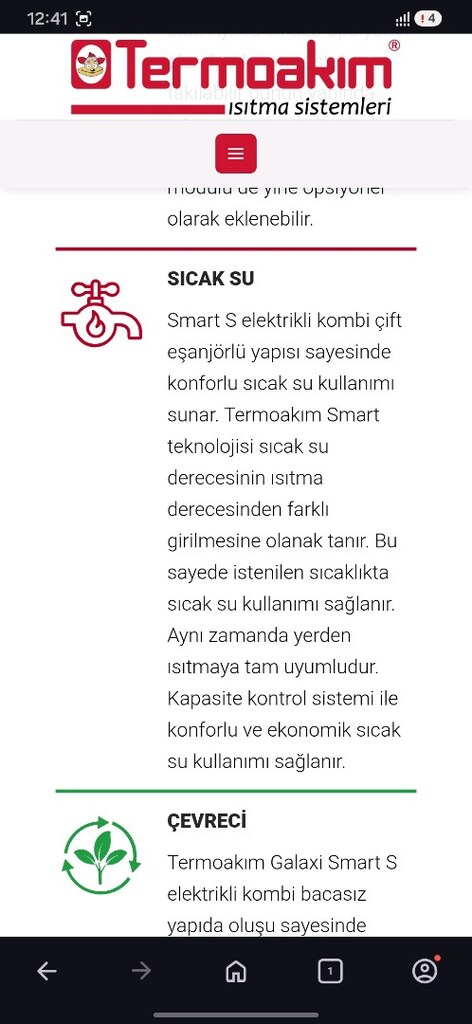 Termoakım Galaxi Smart S 24 kW Elektrikli Kombi - 8