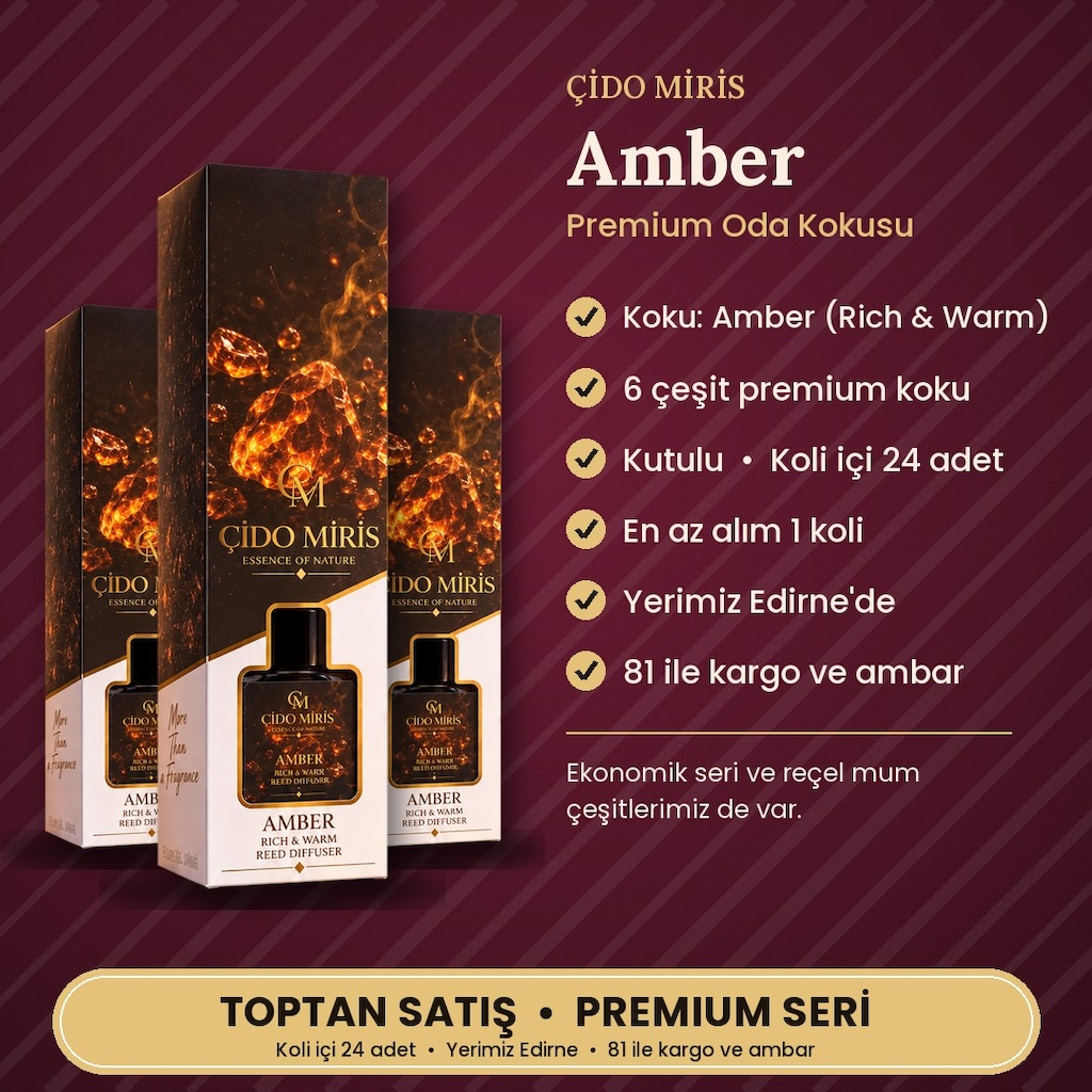 ÇİDO MİRİS PREMIUM AMBER (RİCH & WARM) KOLİ İÇİ 24 ADET - 2