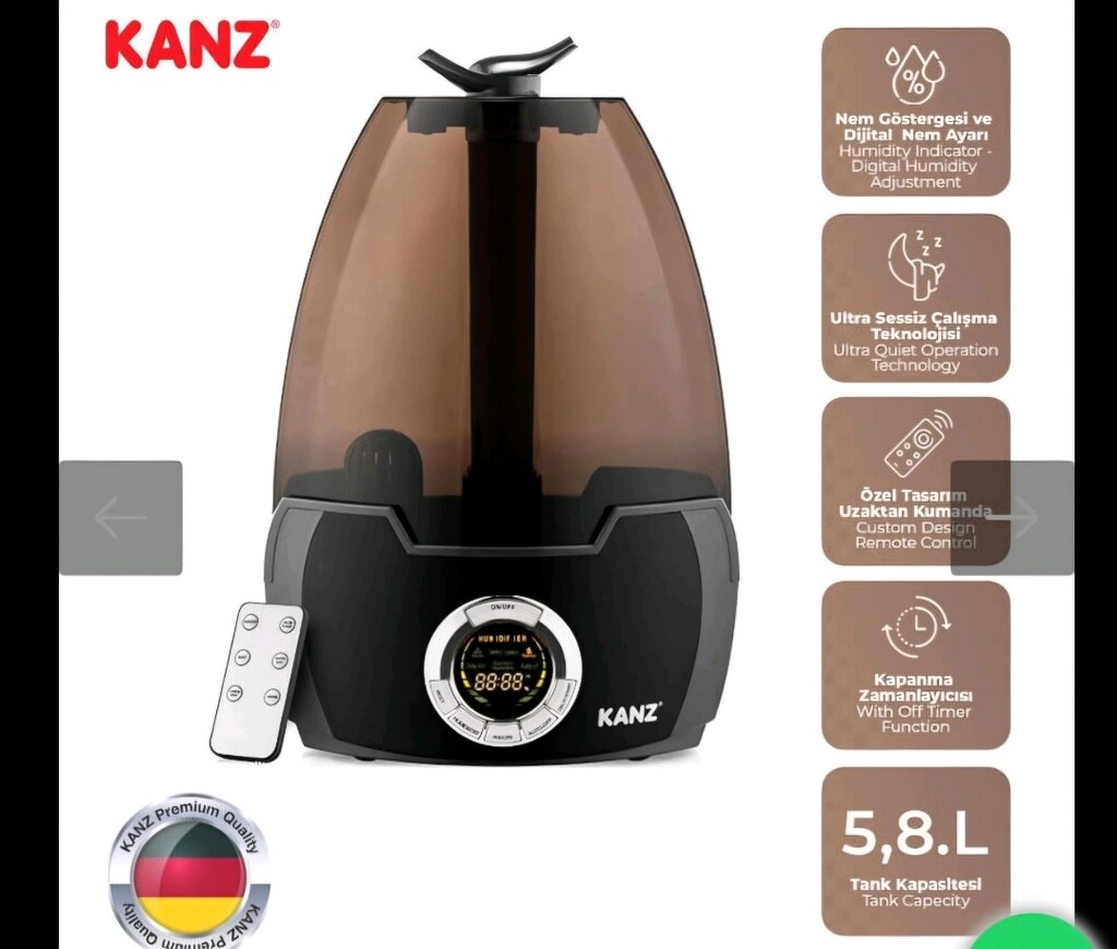 KANZ KNZ-0634 (MH-602) – 5,8 L Ultrasonik Hava Nemlendirici - 8