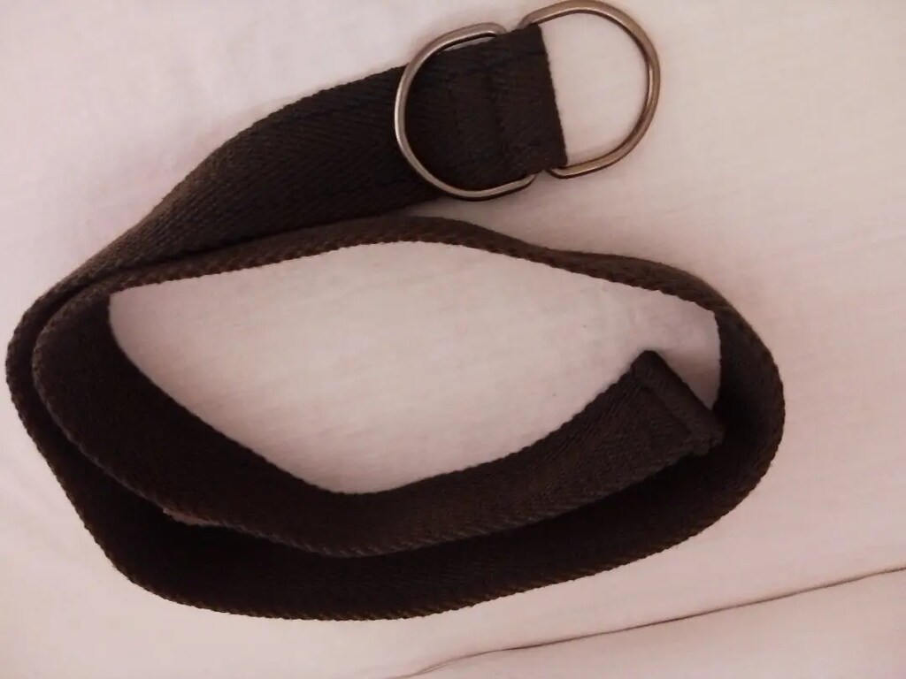 BLack Belt Erkek çift halkalı Kanvas Kemer - 3