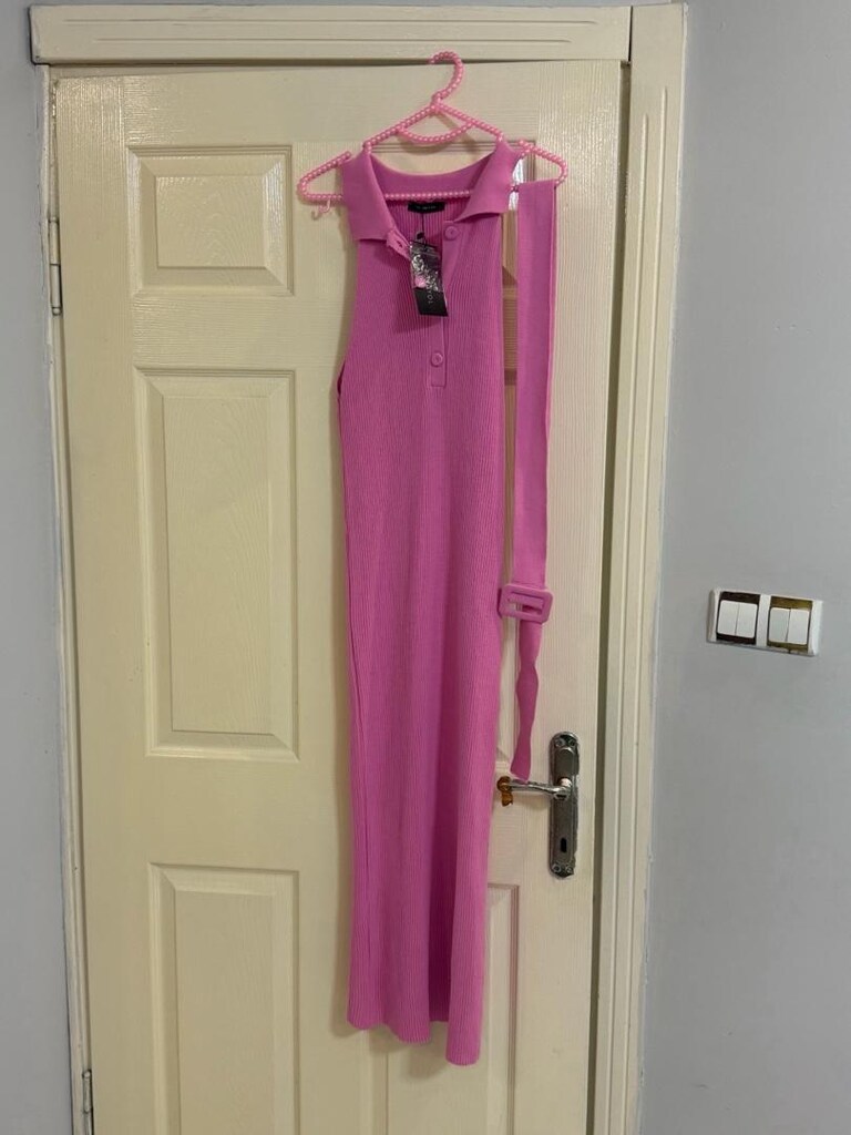 Pembe elbise triko - 2
