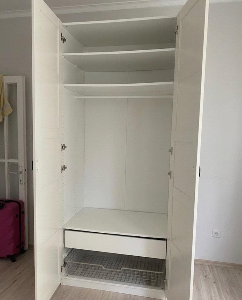 IKEA PAX Bergsbo 2 kapaklı beyaz gardolap - 2
